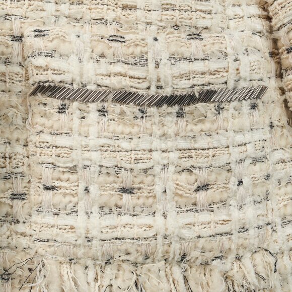 Cinq a Sept Maddie Ivory Metallic Beaded Tweed Blazer - Picture 8 of 12